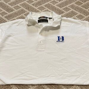 Greg Norman Collection White Polo with DUKE logo XL